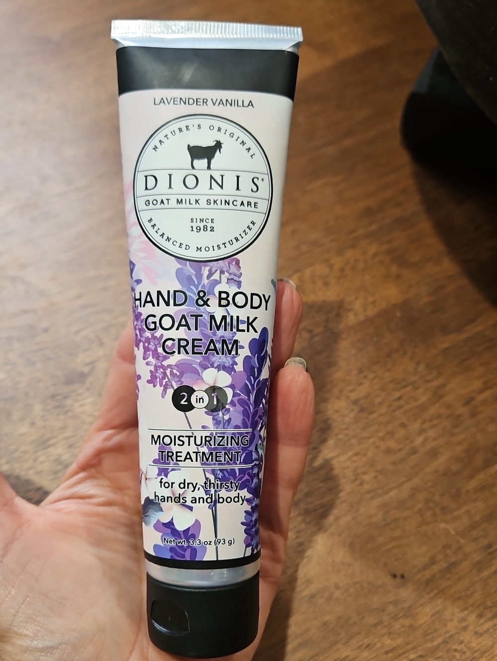 Dionis Lavender Vanilla Hand & Body Goat Milk Cream — 3.3 Oz